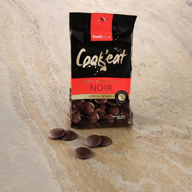 Les Palets de chocolat noir dessert