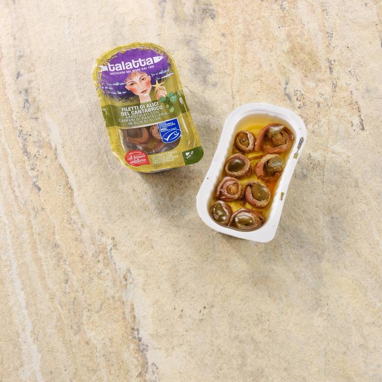 Les Filets d’anchois de Cantabrie câpres à l’huile d’olive