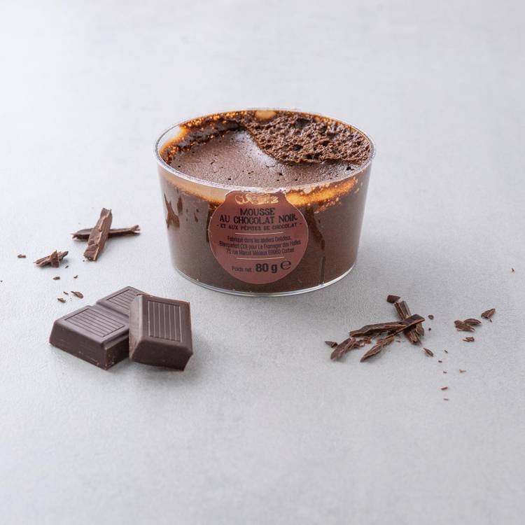 La Mousse au chocolat aux pépites de chocolat noir
