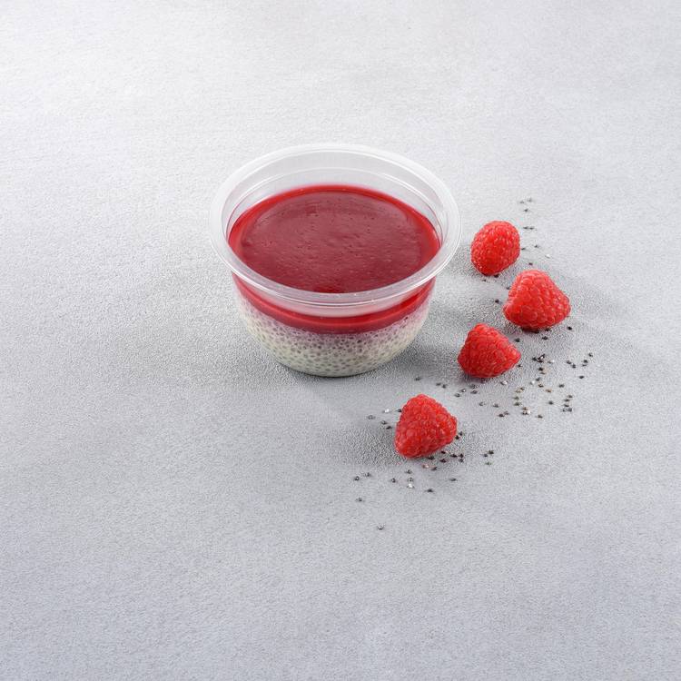 Le Pudding de chia matcha et framboise