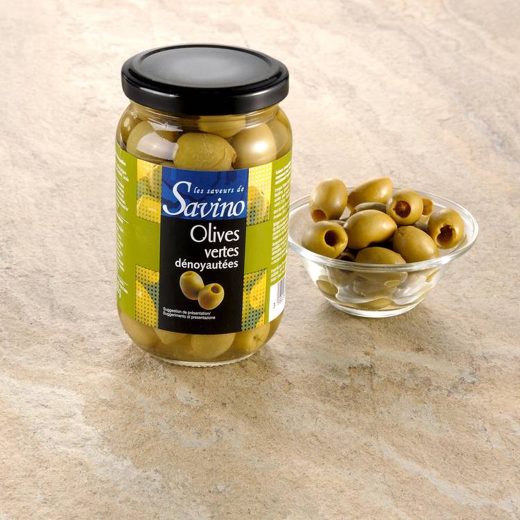 Les Olives vertes dénoyautées