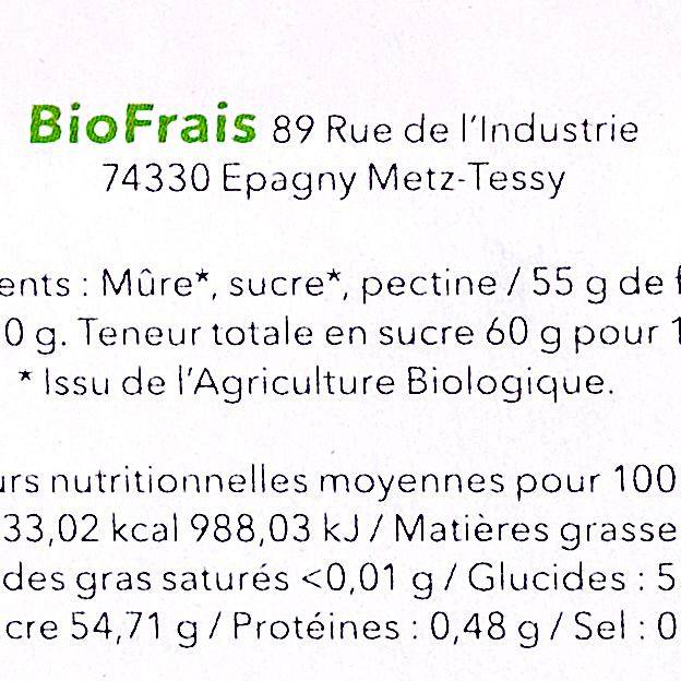 La Confiture de mûre BIO