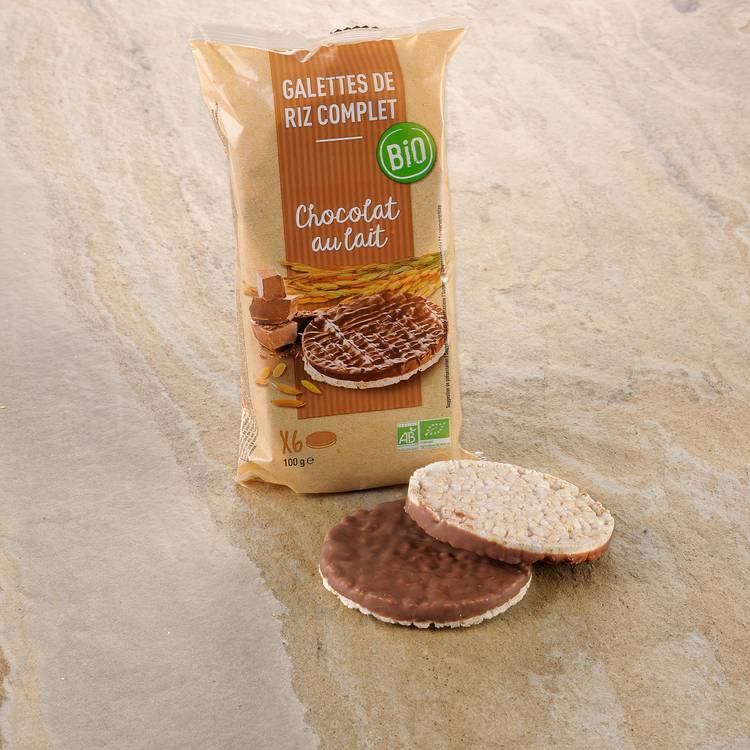 Les Galettes de riz chocolat au lait BIO