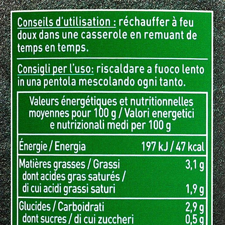 Le  Velouté aux légumes verts BIO