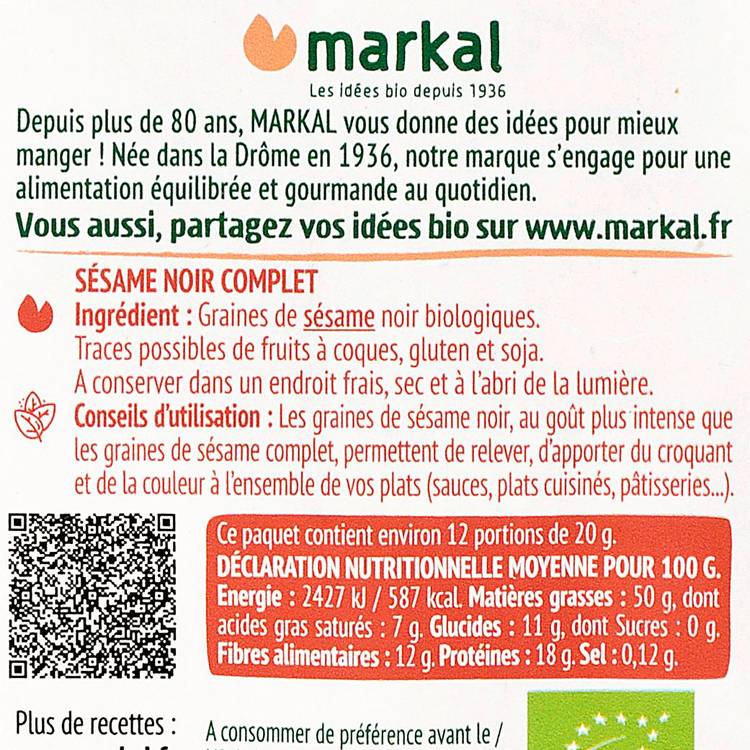 Le Sésame noir BIO