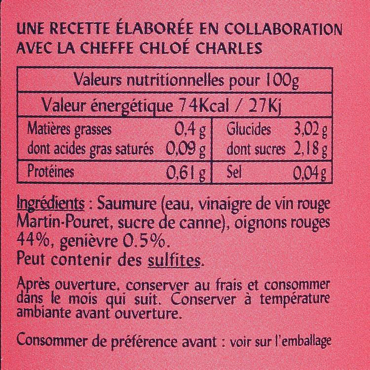Les Pickles oignons rouges genièvre "Martin Pouret"