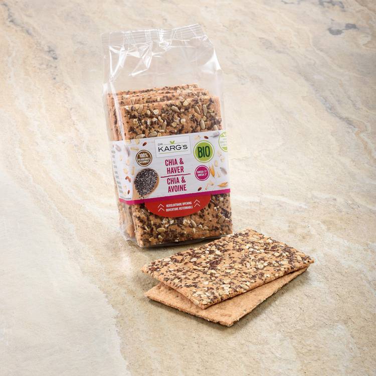 Les Crackers chia et avoine BIO