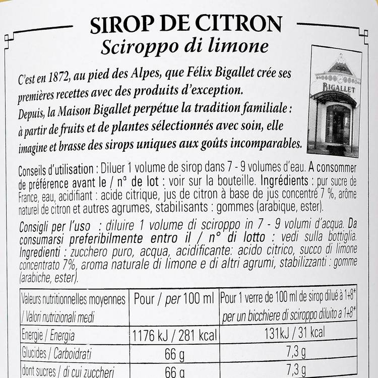 Le Sirop de citron