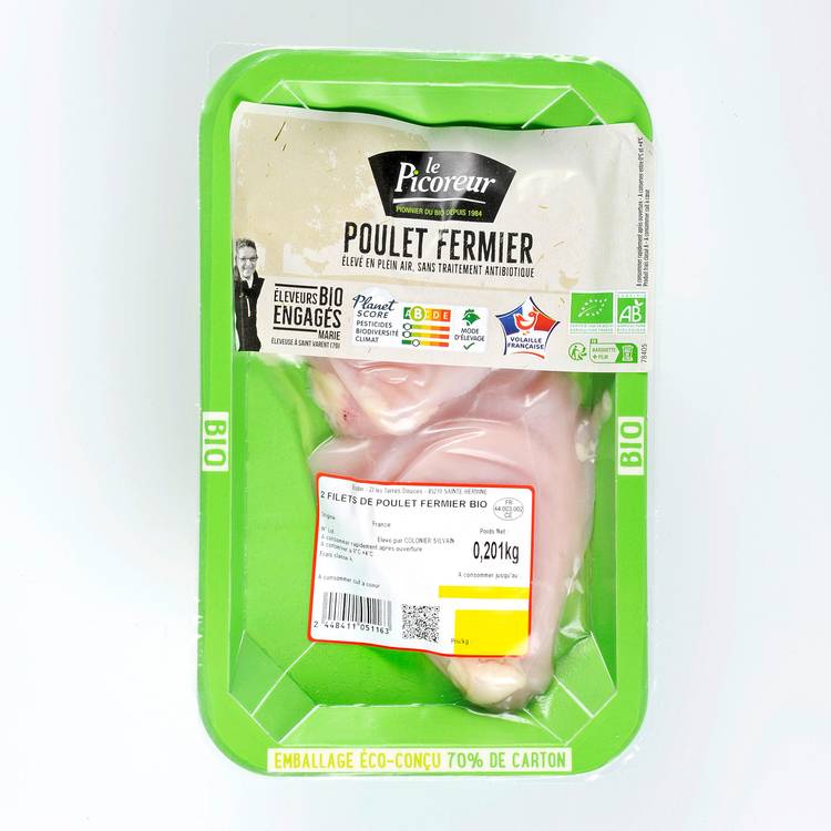 Les Filets de poulet fermier BIO