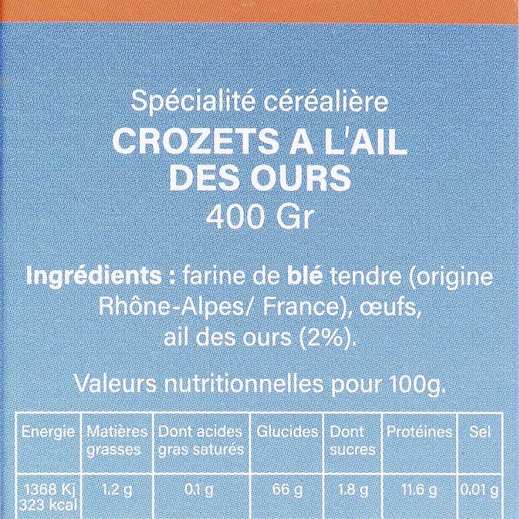 Les Crozet à l'ail des ours