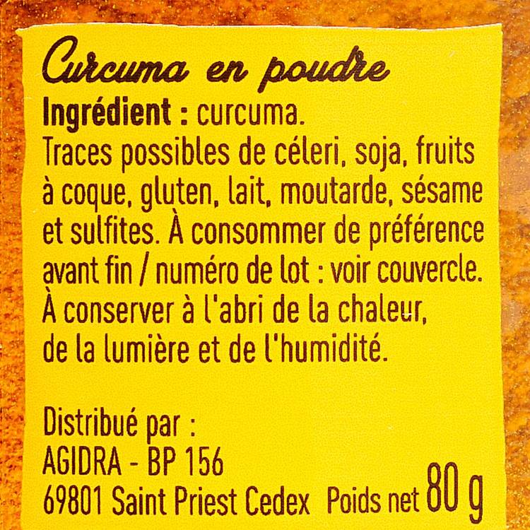 Le Curcuma en poudre