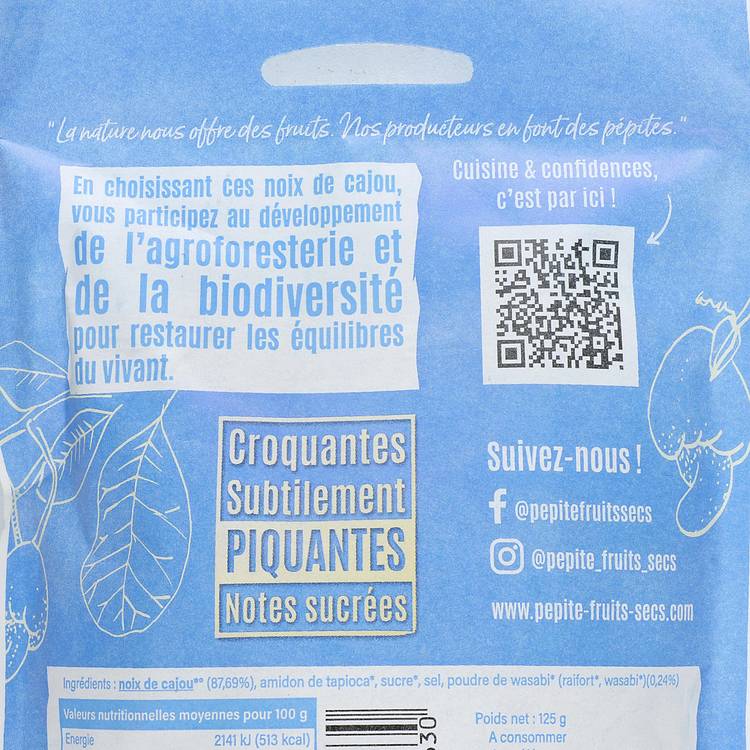 Les Noix de cajou au wasabi BIO