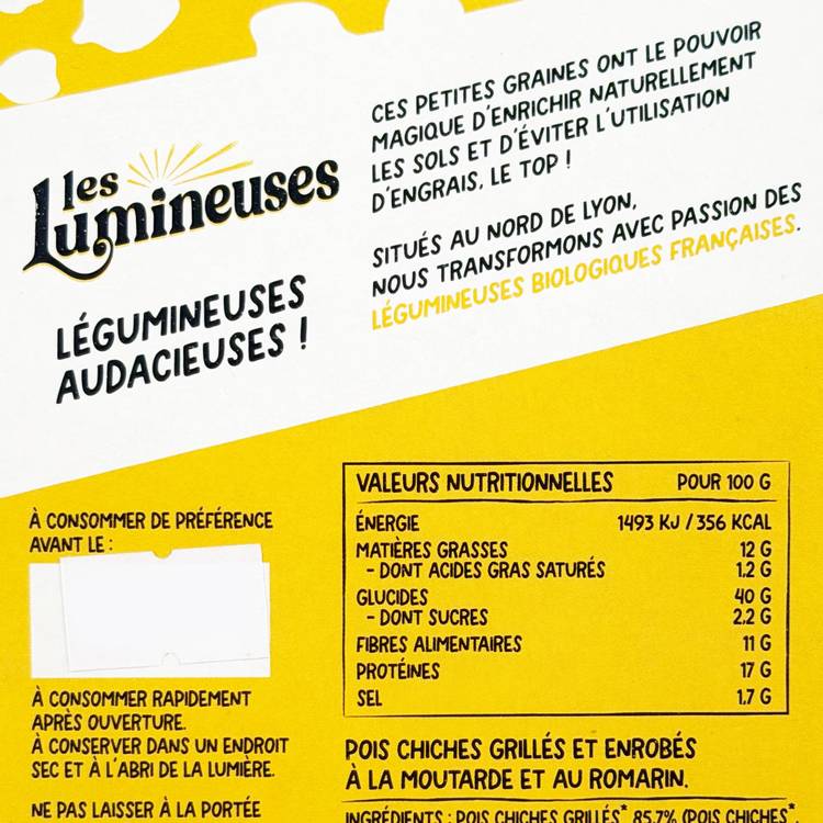 Les Pois Chiches grillés moutarde et romarin  BIO "Les Lumineuses"
