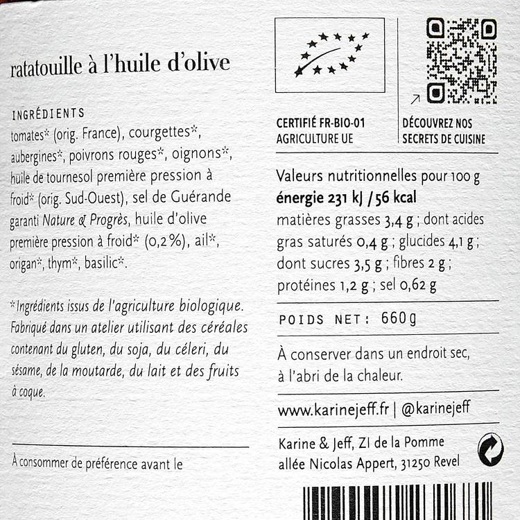 La Ratatouille à l'huile d'olive BIO