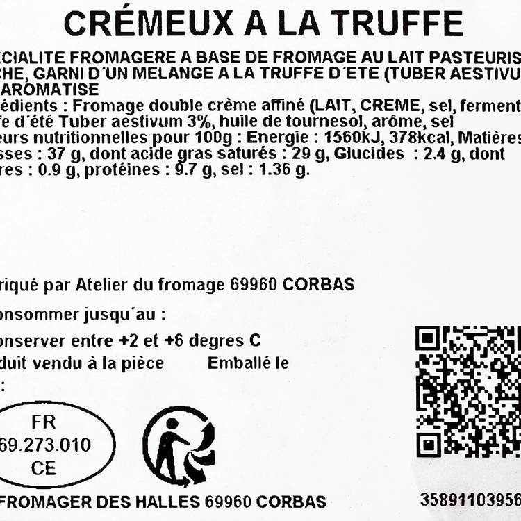 Le Crémeux à la Truffe d’été 3%