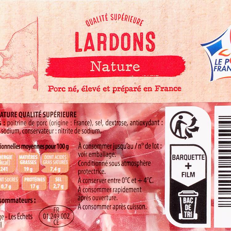 Les Lardons nature