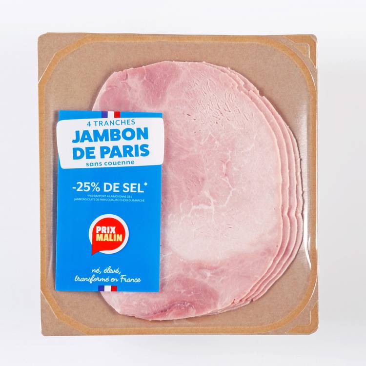 Le Jambon de Paris cuit dégraissé sans couenne