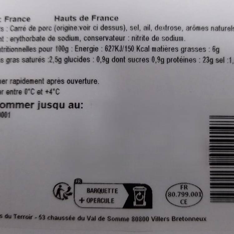 Le Pavé de rôti de porc supérieur
