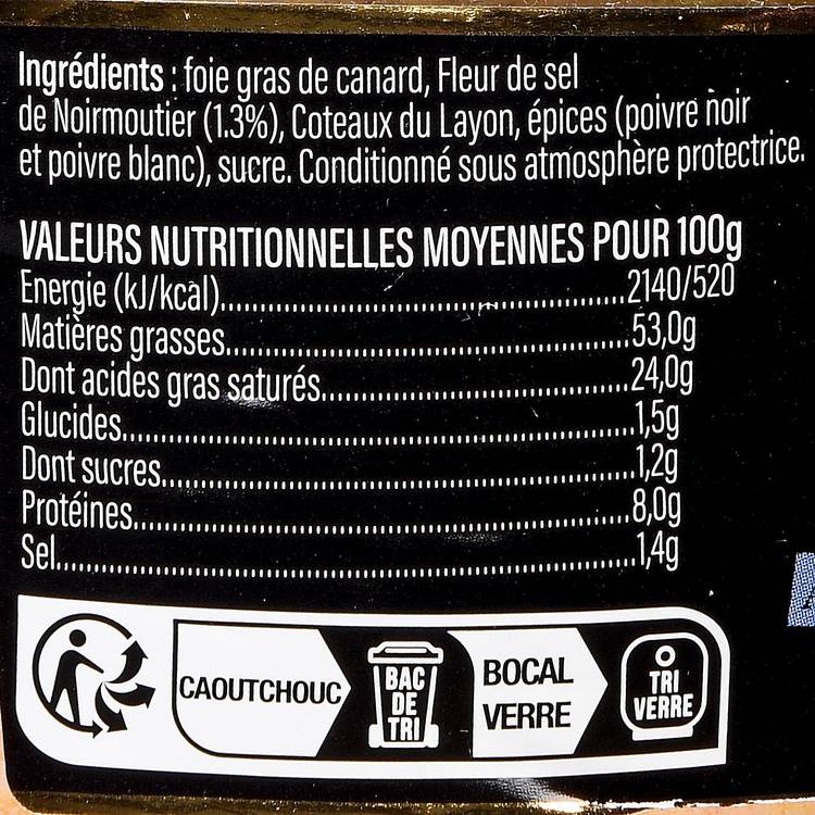 Le Foie gras de canard entier mi-cuit fleur de sel de Noirmoutier