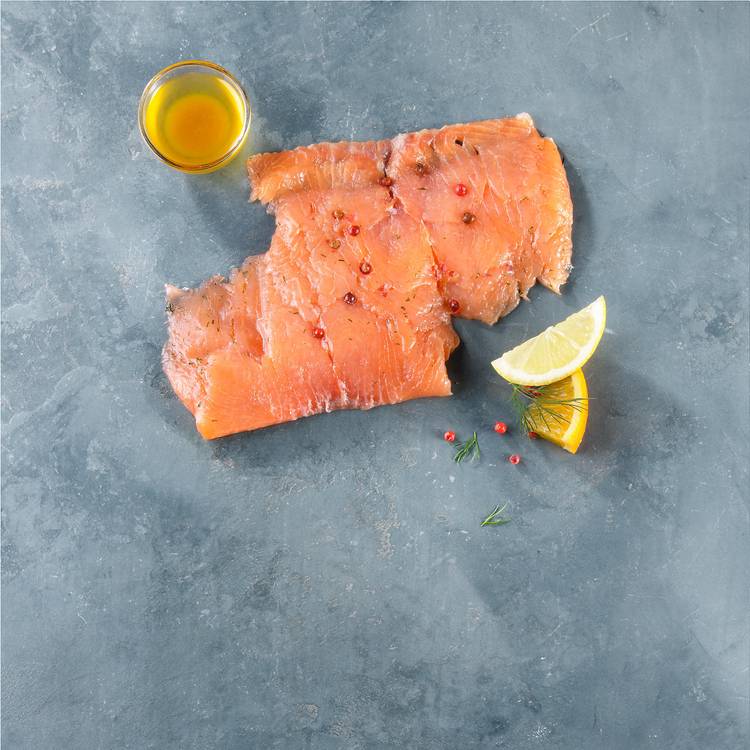 Le Carpaccio de saumon et sa marinade