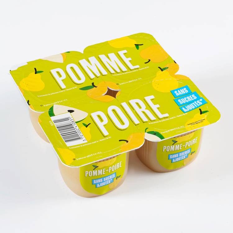 Les Compotes de pommes et poires sans sucres ajoutés