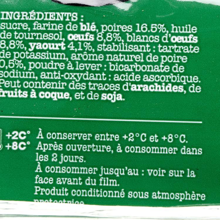 Le Gâteau au yaourt à la poire