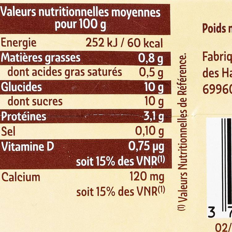 Les Yaourts à boire panachés fruits d'été