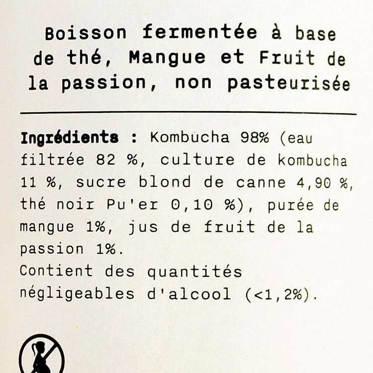 Le Kombucha mangue passion