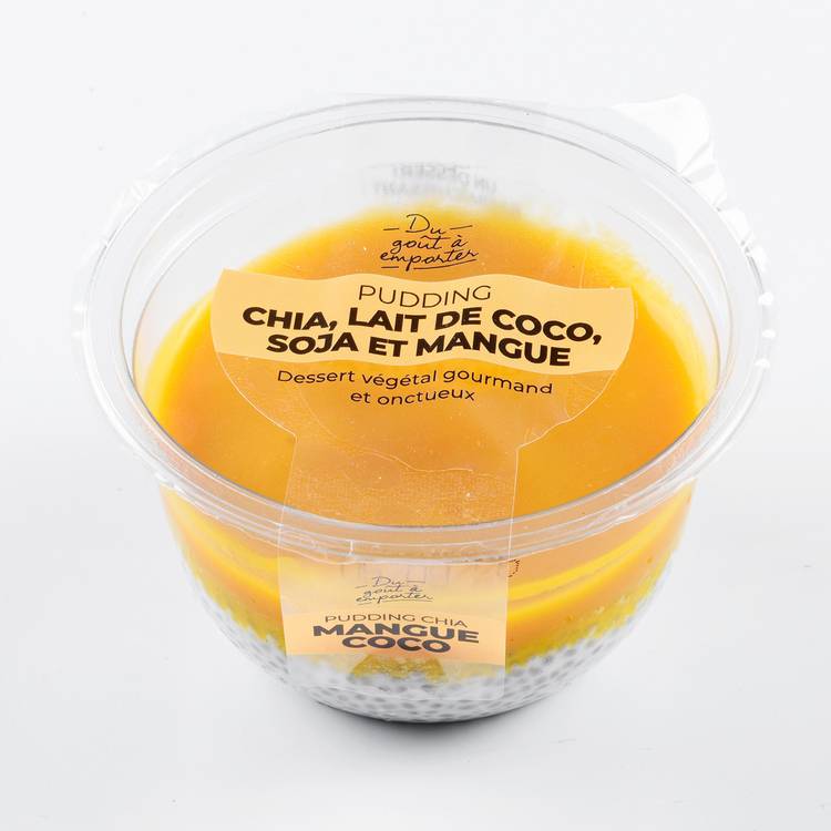 Le Pudding de chia, coco et coulis de mangue